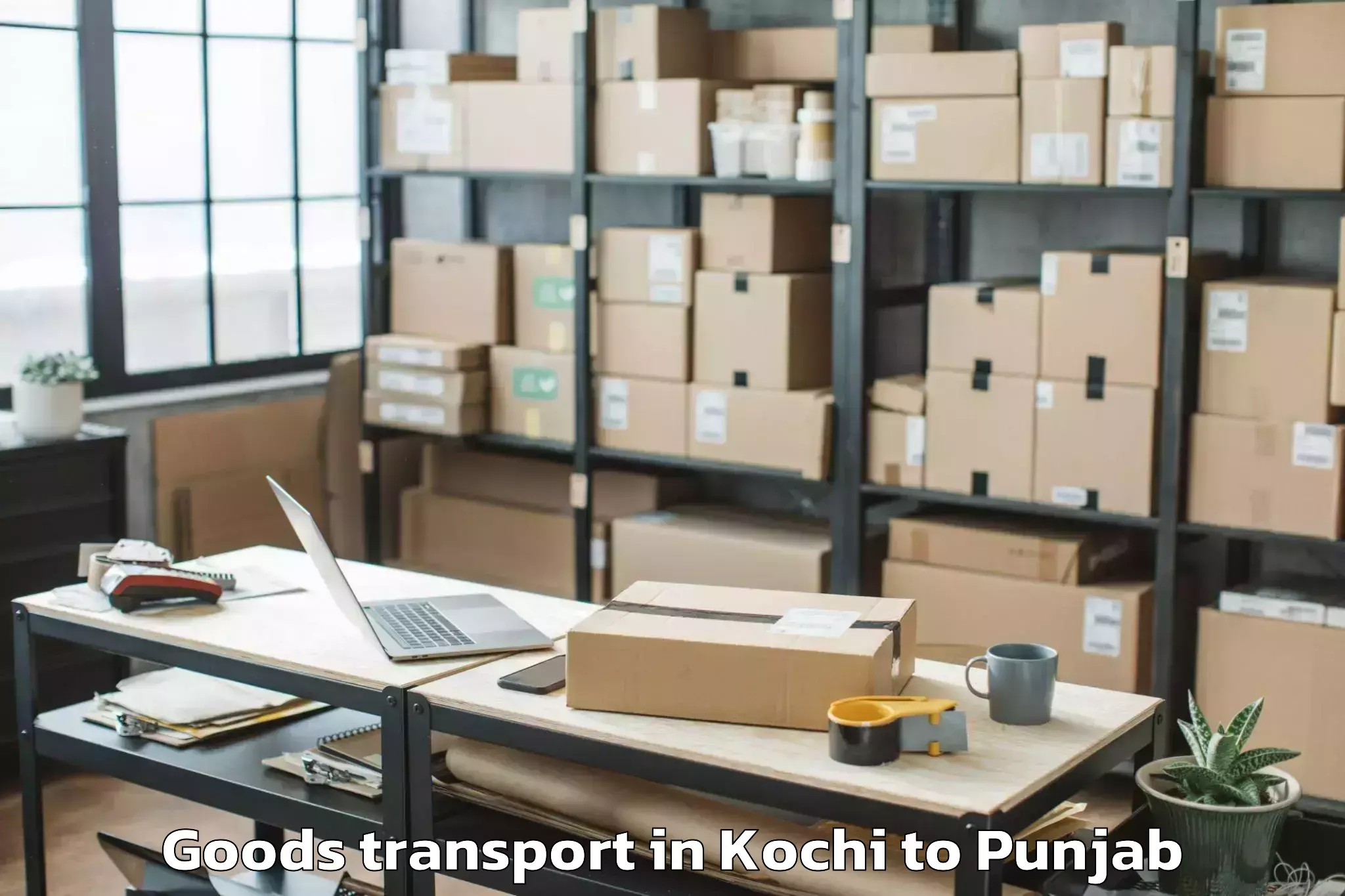 Book Kochi to Sri Guru Ram Das University Of Goods Transport Online